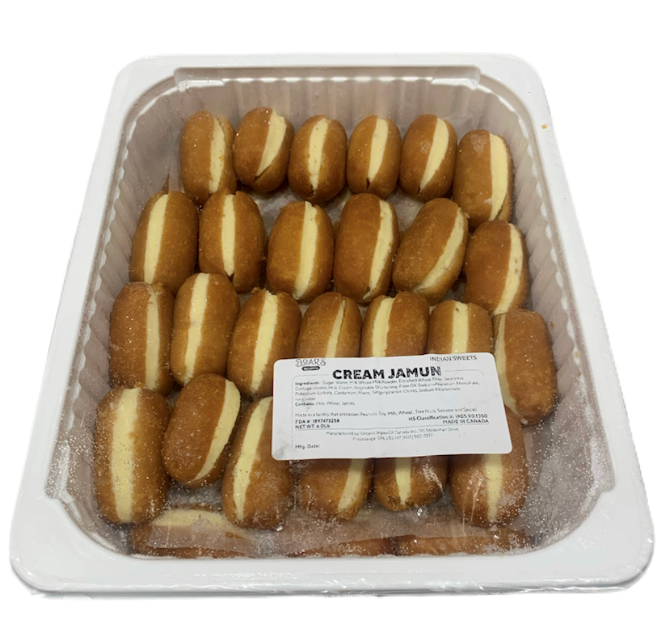 BRAR'S GULAB JAMUN - CREAM (KOHYA JAMUN) 1x6LBx3TRAY (18LBS MC)