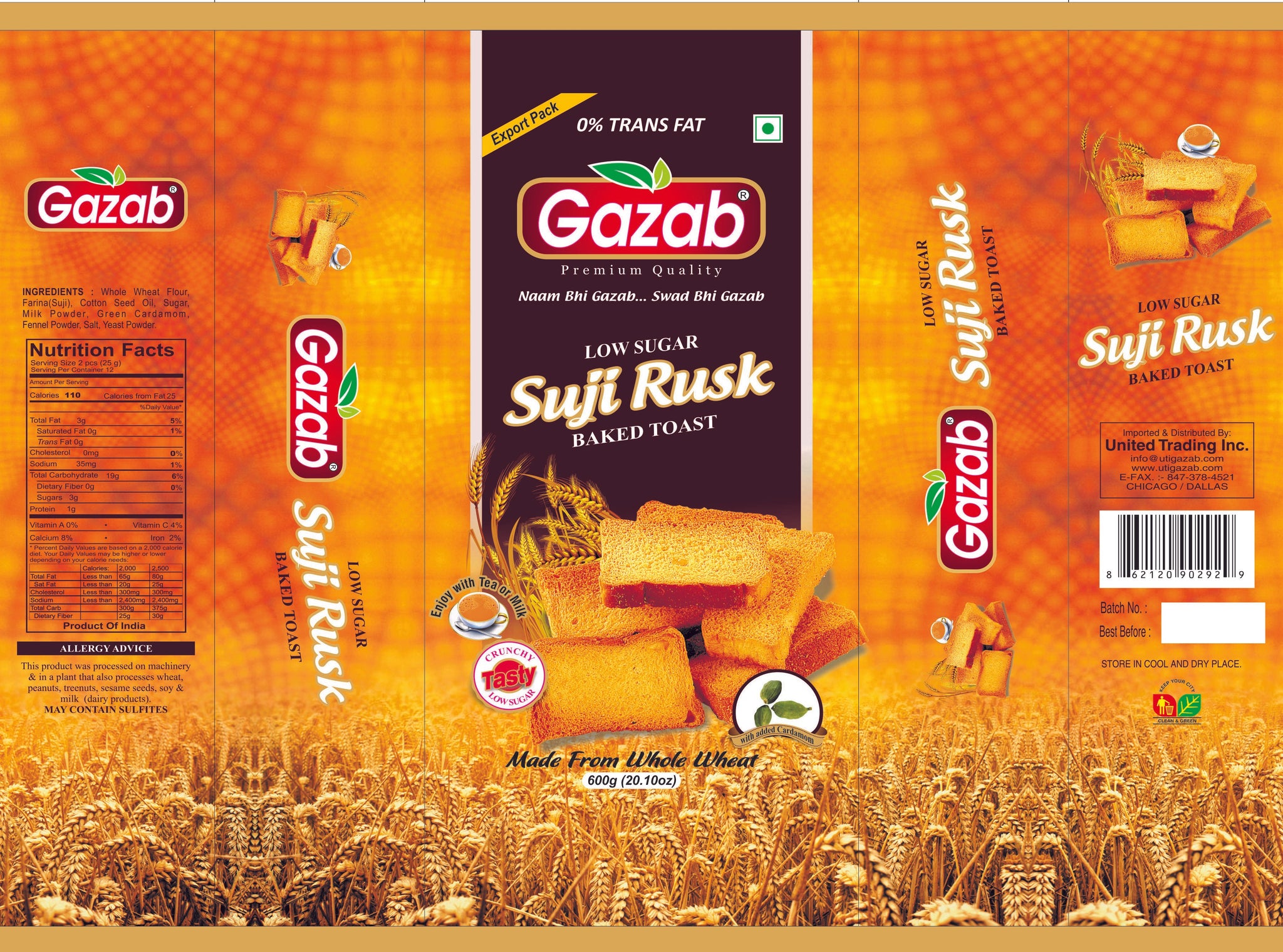 GAZAB SUJI RUSK (PLAIN)