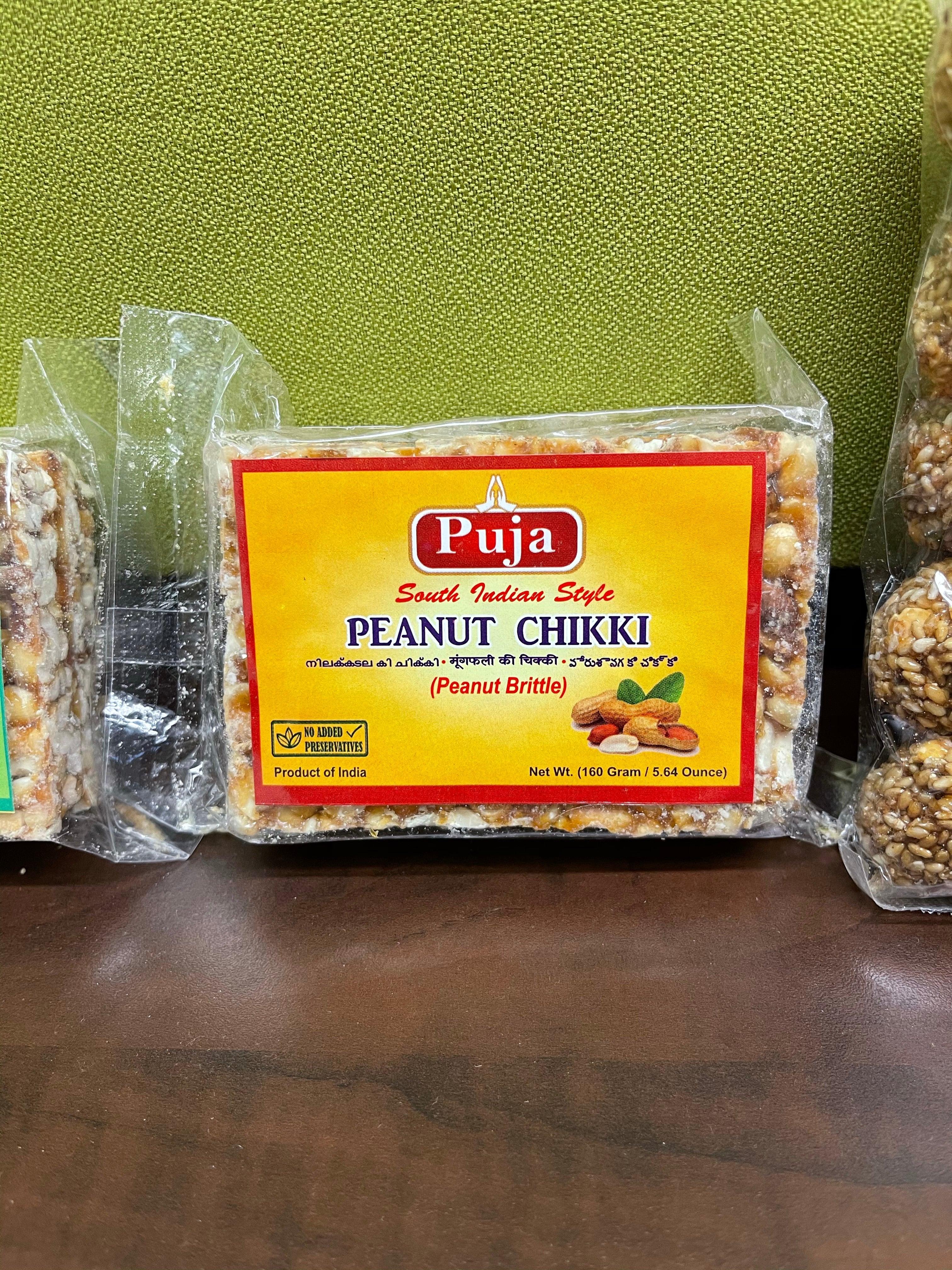Puja South Indian Peanut Chikki (Brittle) 160G